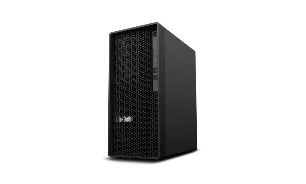 Lenovo ThinkStation P340 Tower con design professionale e porte frontali per un utilizzo versatile. Lenovo ThinkStation P340 Tower con design professionale e porte frontali per un utilizzo versatile.